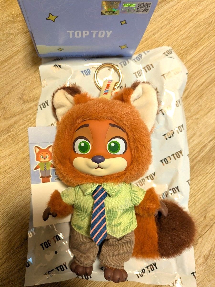 TOPTOY ズートピア ぬいぐるみキーホルダー ディズニー ニック 私服