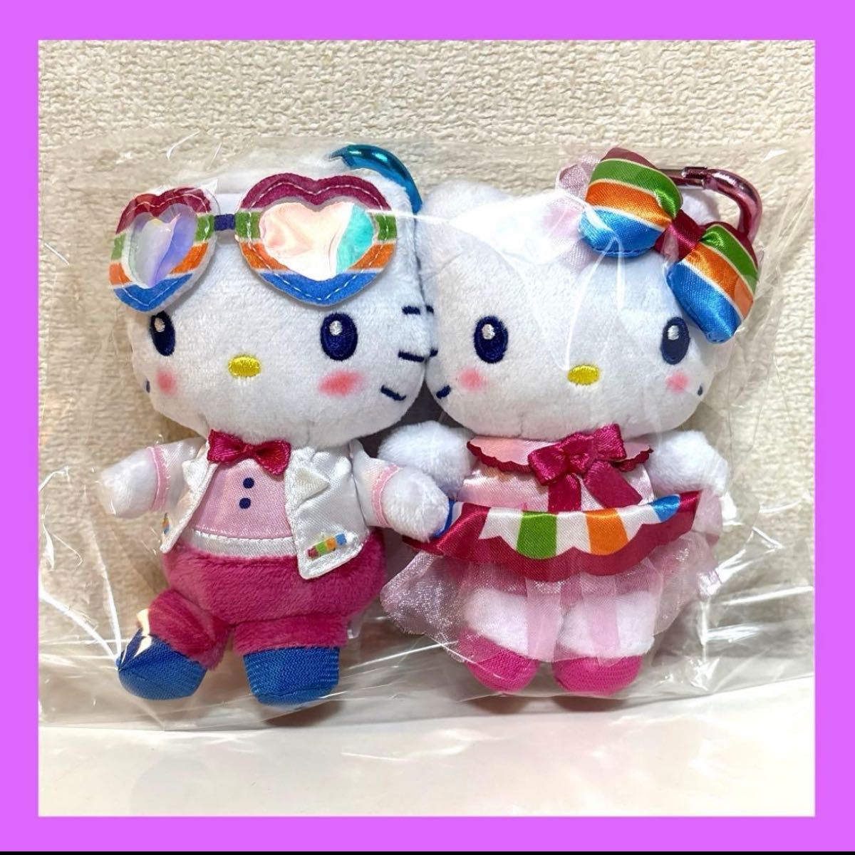 非売品】イオン ハローキティ&ディアダニエル ペアぬいぐるみチャーム