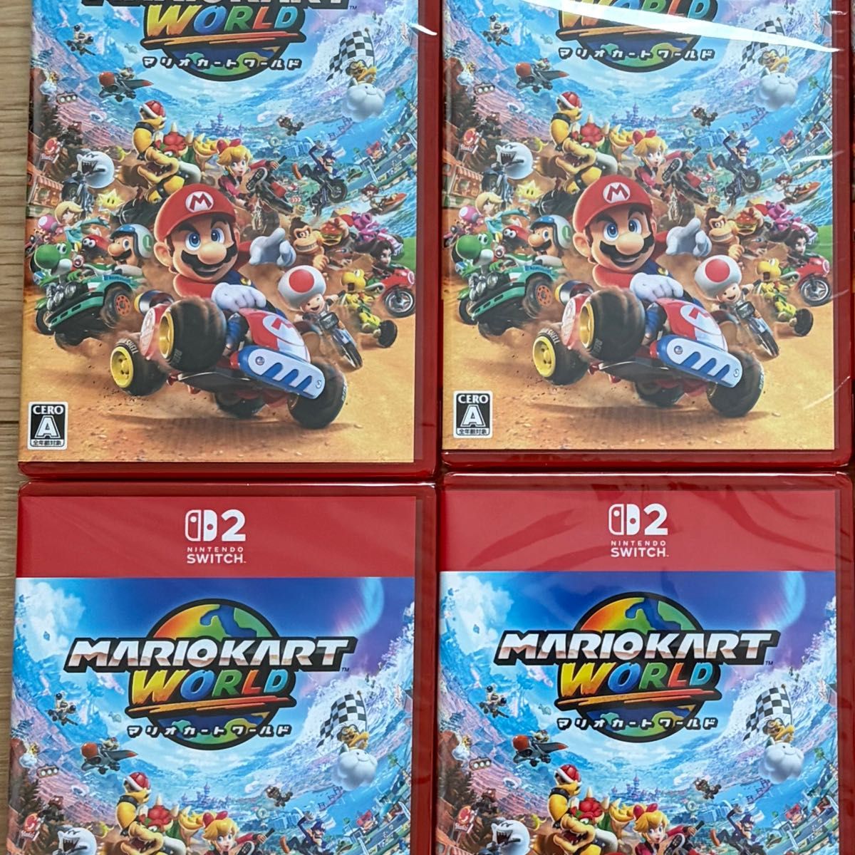 マリオカート ワールド Switch 2 新品未開封シュリンク付き 4枚セット