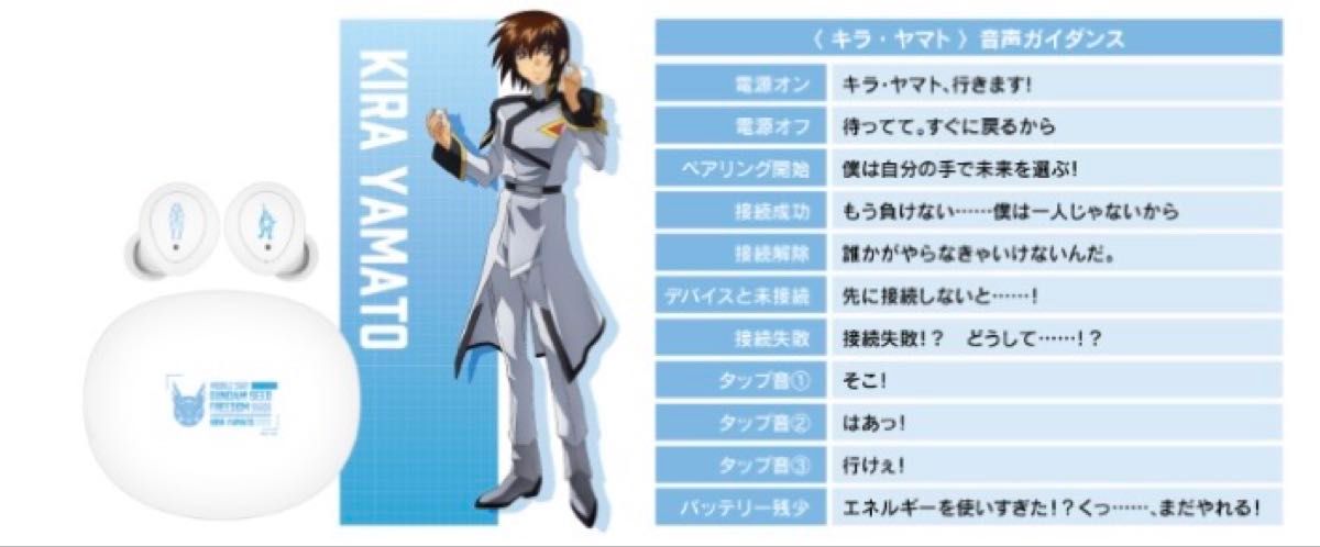 ガンダムSEED ワイヤレスイヤホン 充電器 ポーチ キラ・ヤマト 保志