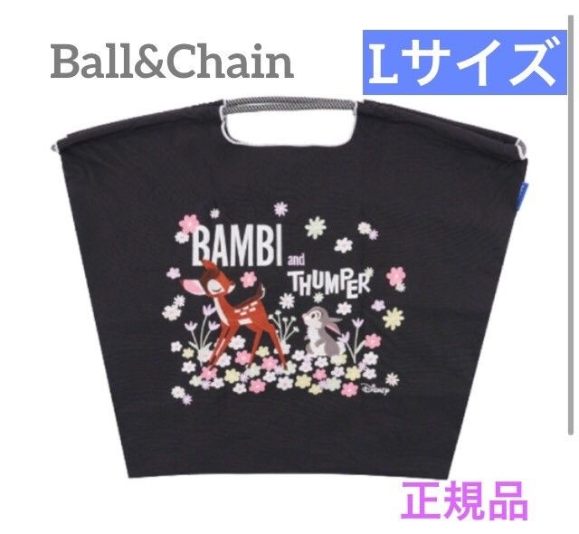 ボールアンドチェーンBall&Chainエコバッグバンビ ディズニーブラックL
