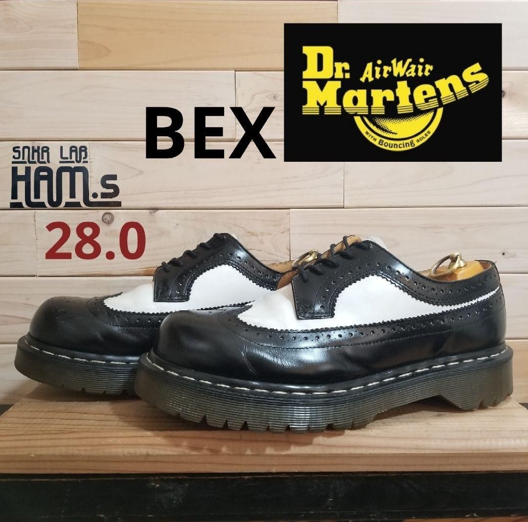 極美品 Dr Martens ウイングチップ 白黒 厚底 28 ドクターマーチン