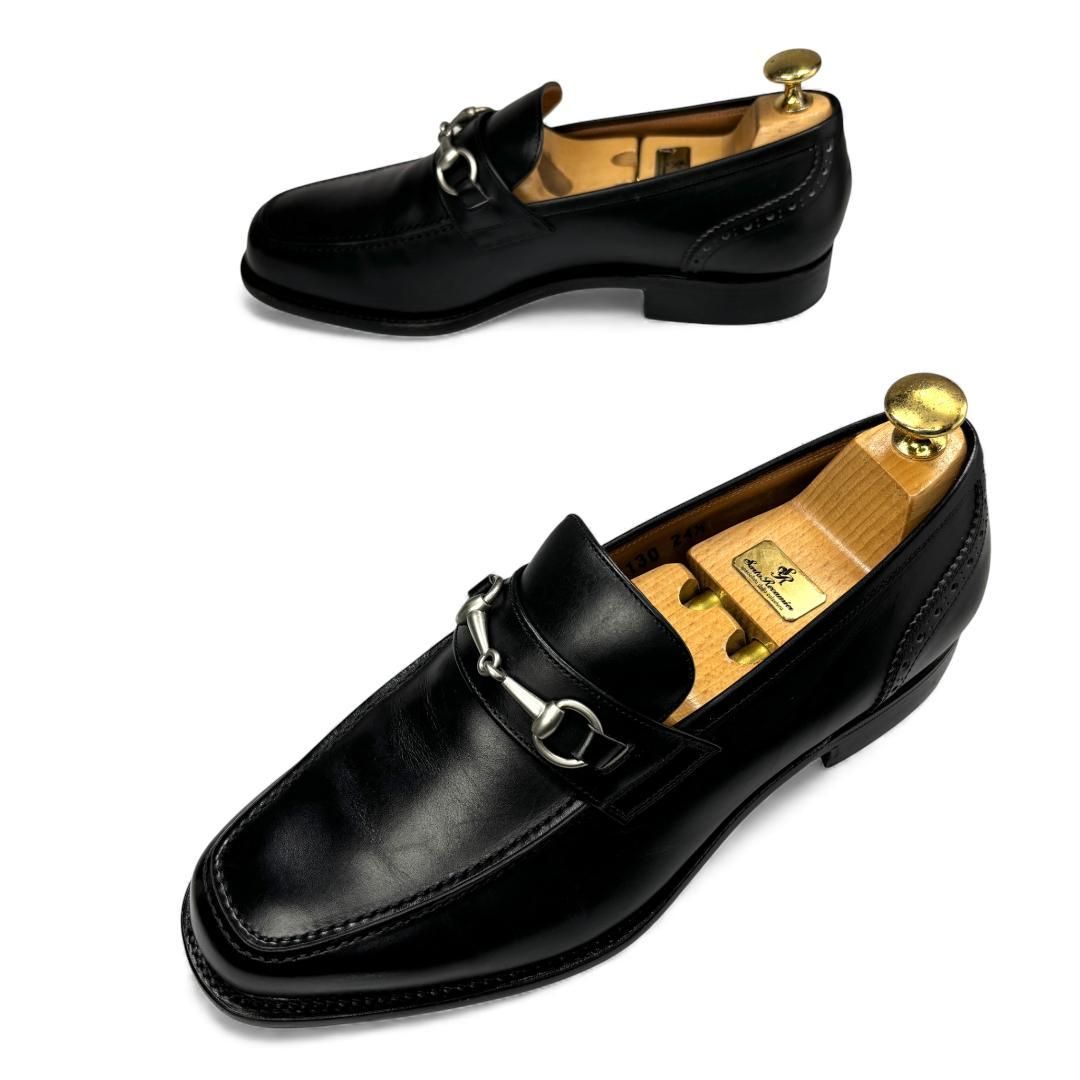 極美品 スコッチグレイン Scotch Grain ビットローファー 黒 24 5