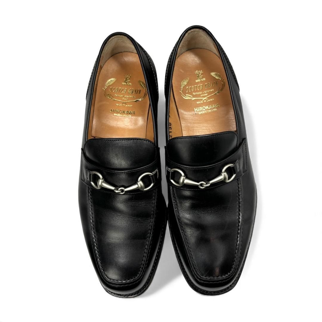 極美品 スコッチグレイン Scotch Grain ビットローファー 黒 24 5