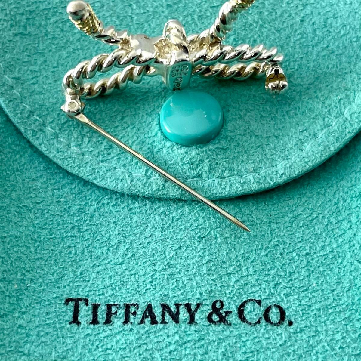 ティファニー ツイスト ロープ リボン ゴールド コンビ ブローチ WL5fe