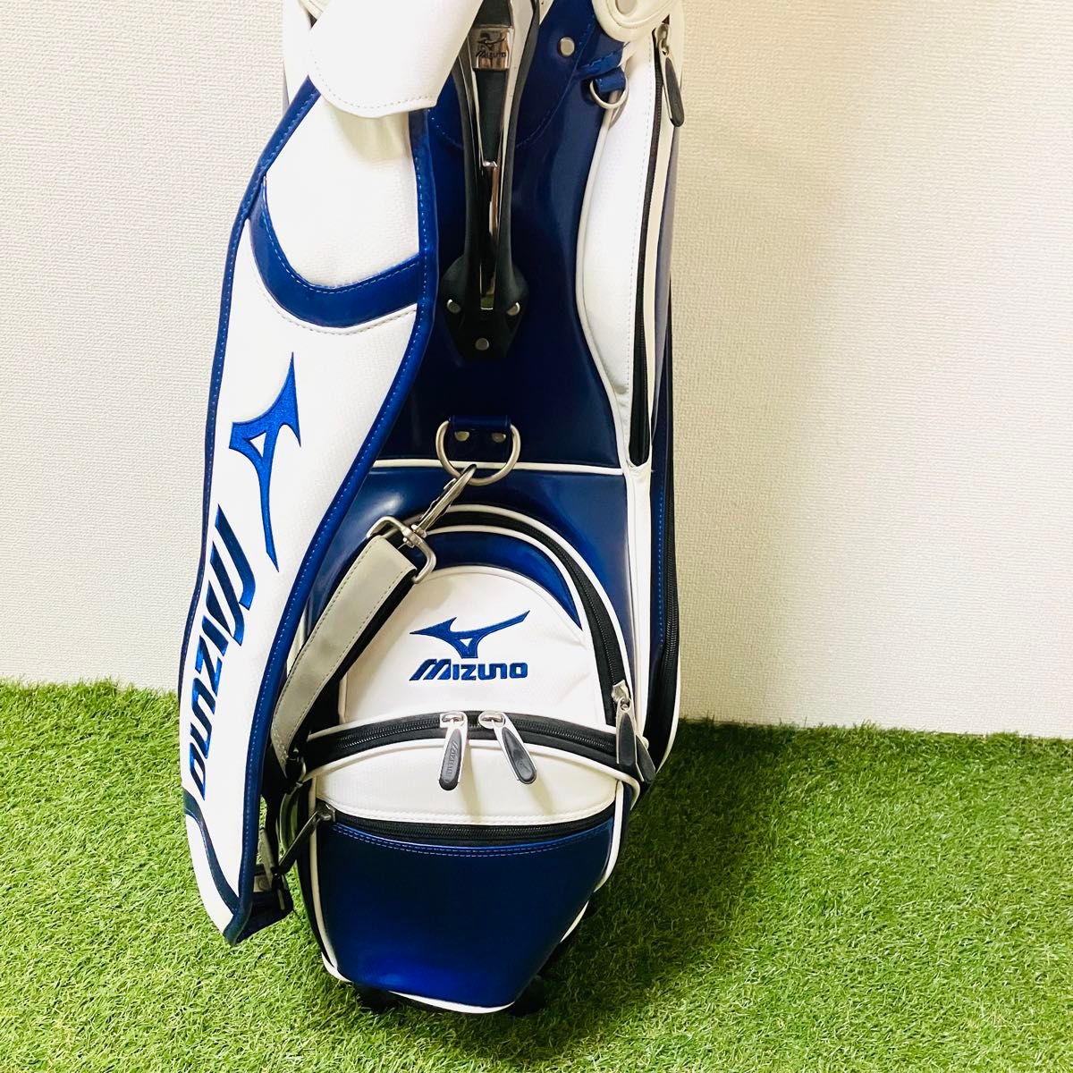 MIZUNO ミズノ ゴルフ キャディバッグ プロモデル ブルー ホワイト 9型