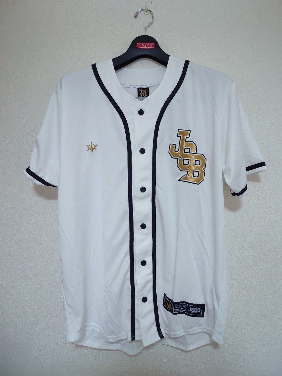 三代目 KINGDOM 三代目 FC限定 KINGDOM ベースボールシャツ ホワイト