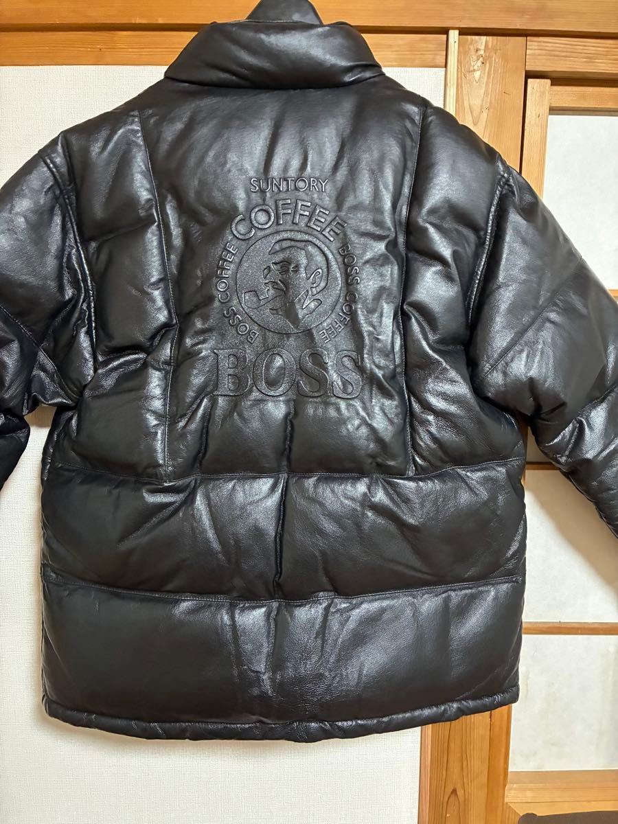 希少美品 サントリー BOSS 10周年記念ボスジャン レザージャケット LL
