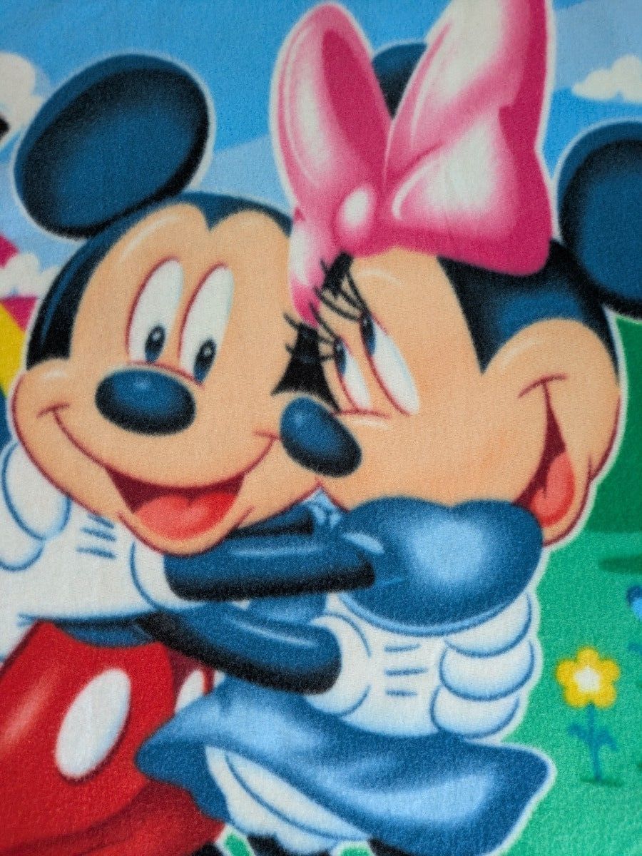 Disney ディズニー ミッキー ミニー 巾着付き ブランケット ひざ掛け