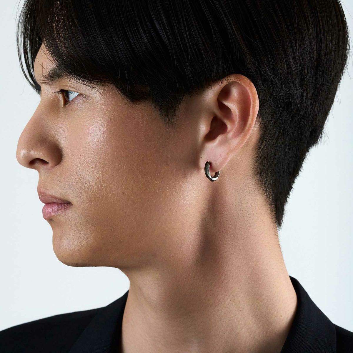 超美品 GARNI ガルニ Crockery Pierce BLACK ロゴ クロッケリー フープ