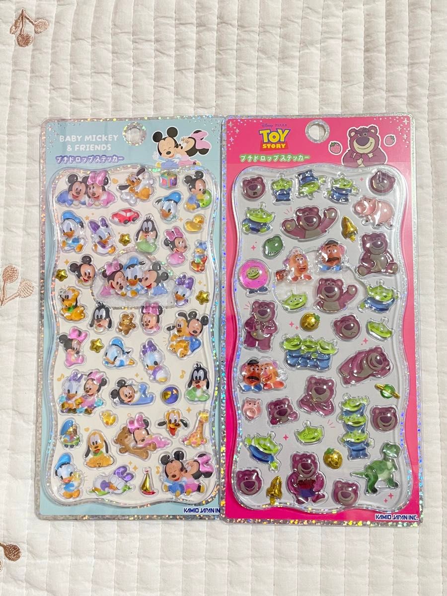 正規品 プチドロップステッカー ディズニー ミッキー フレンズ