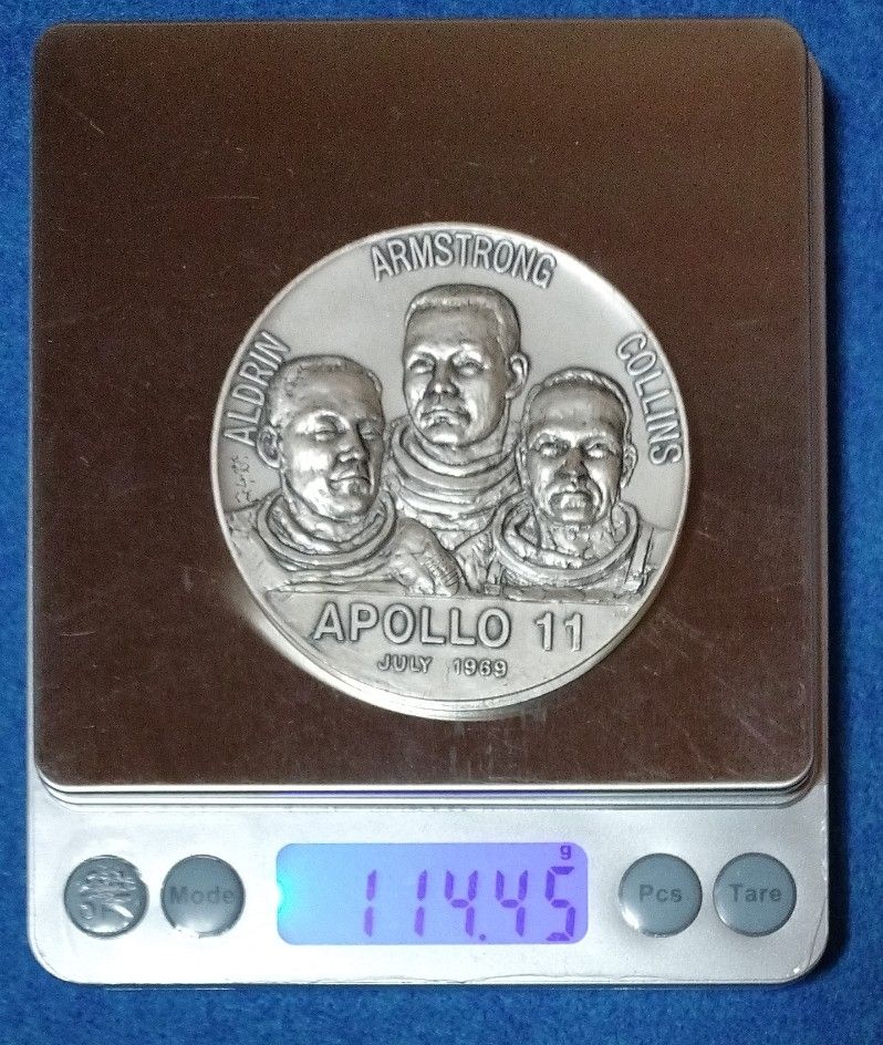 純銀製 アポロ11号月着陸記念メダル 約114g｜Yahoo!フリマ（旧PayPay