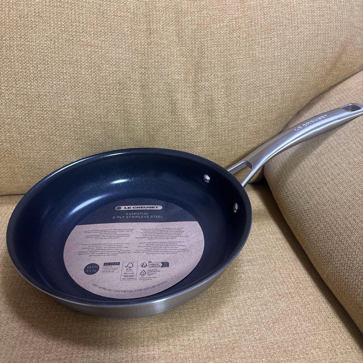 ル・クルーゼ Le Creuset 24cm 3-ply ステンレス フライパン 24cm