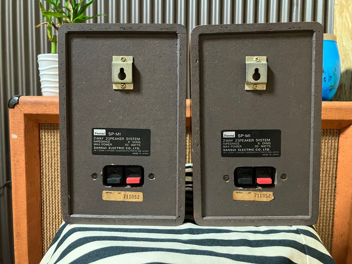 2 Sansui (サンスイ) SP-M1 2Way ブックシェルフスピーカー ペア