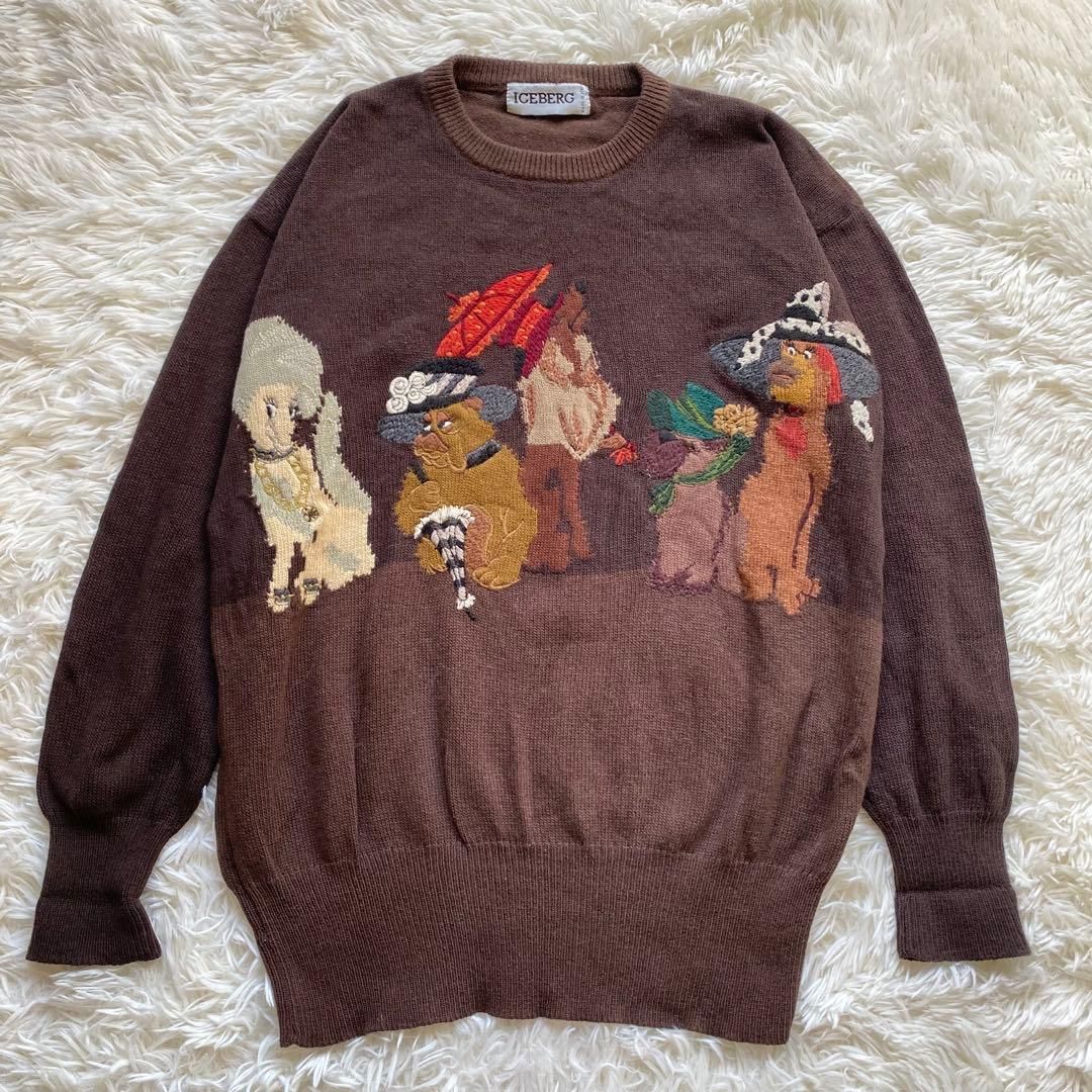 ICEBERG イタリア製 キャラクター ニットセーター ウール アンゴラ混