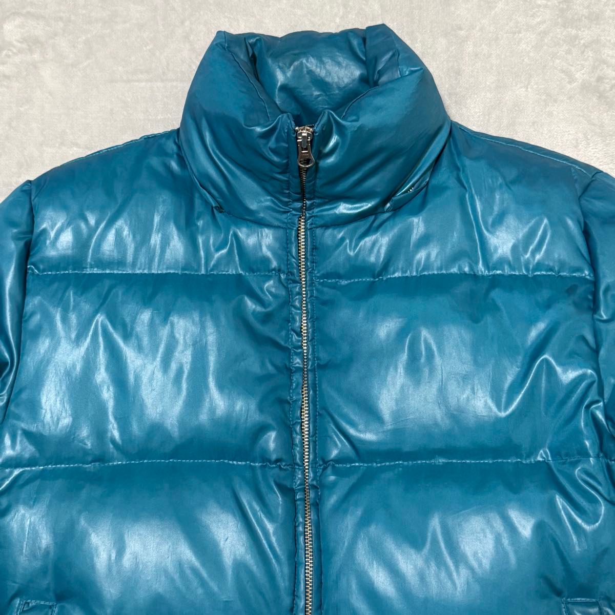 y2k 00s 光沢フェザー ダウンジャケット グランジ フェアリー 平成 短