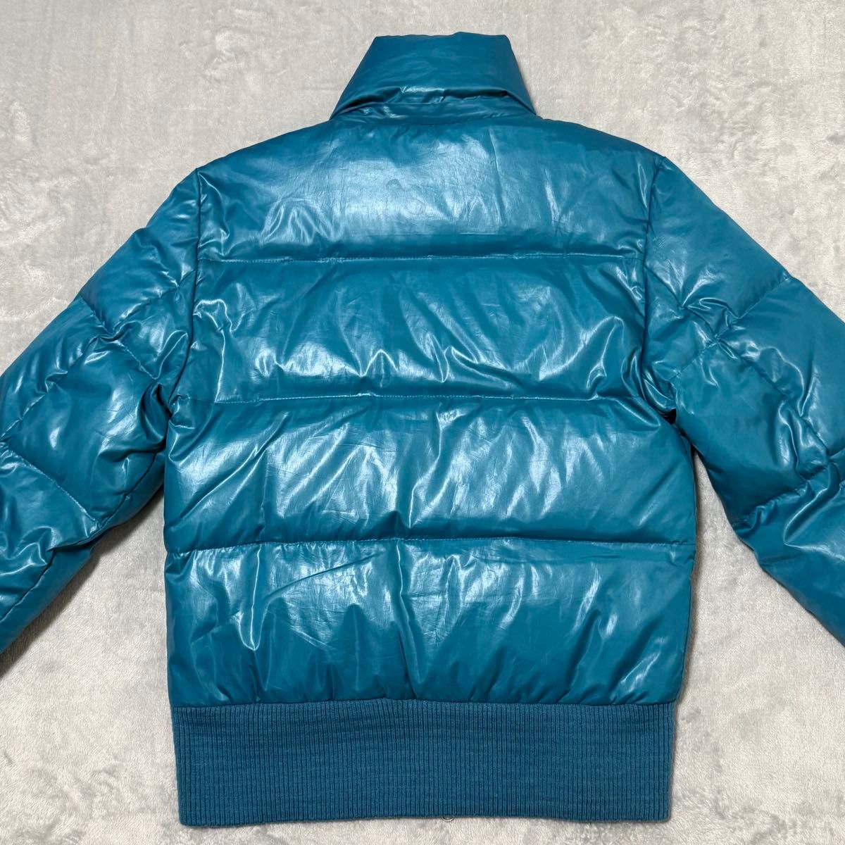 y2k 00s 光沢フェザー ダウンジャケット グランジ フェアリー 平成 短