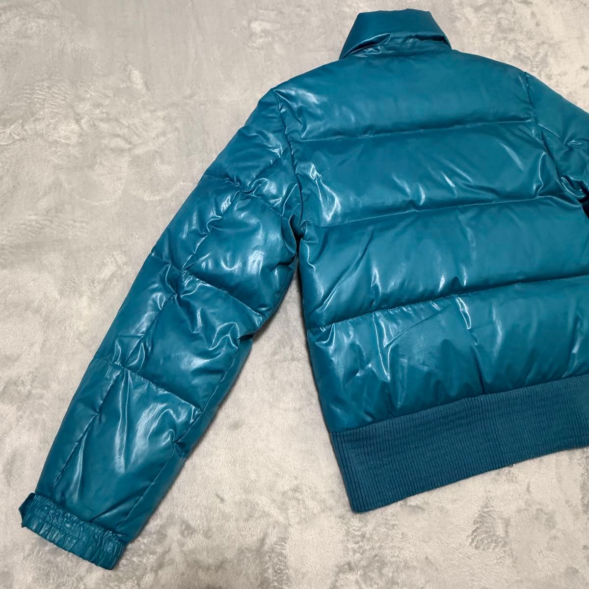 y2k 00s 光沢フェザー ダウンジャケット グランジ フェアリー 平成 短