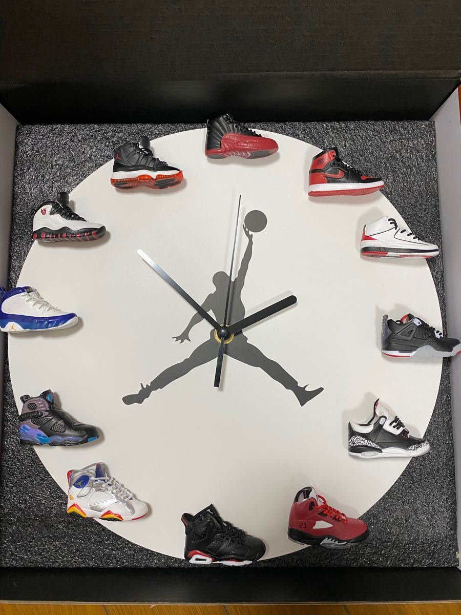 新品 ジョーダンタイプ 掛け時計 ホワイト 右足 クロック｜Yahoo