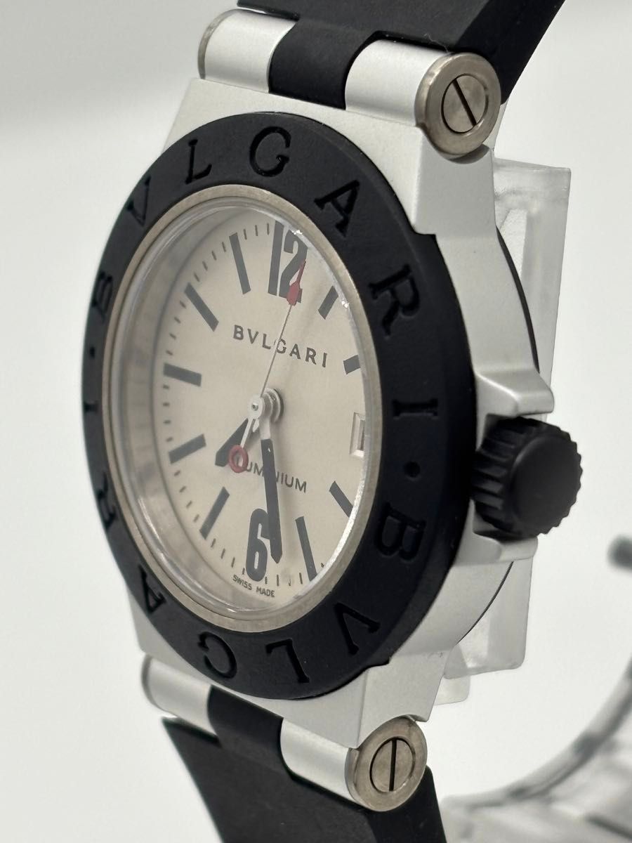 美品】BVLGARI ブルガリ アルミニウム クォーツ【AL29TA】デイト【稼働