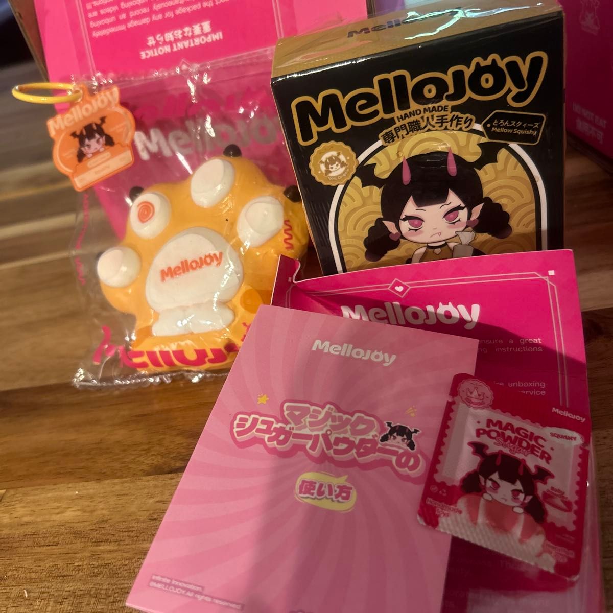 Mellojoy メロジョイ 猫爪 スクイーズ マジックシュガーパウダーセット
