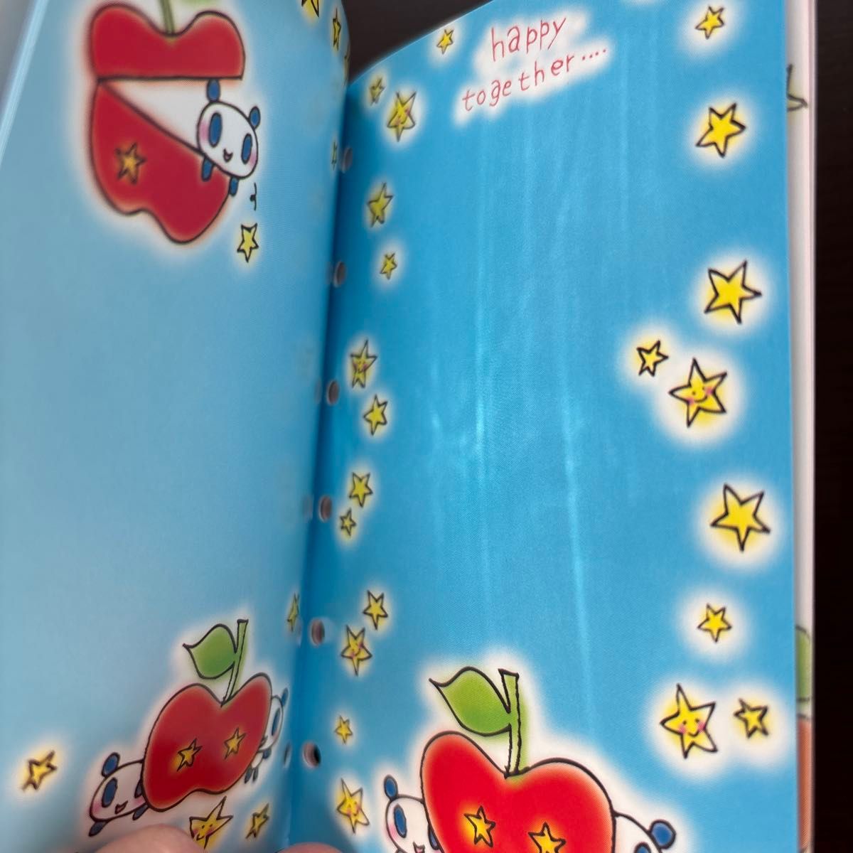 平成レトロ シールブック 6穴 パンダとリンゴ スイートアップル 2冊