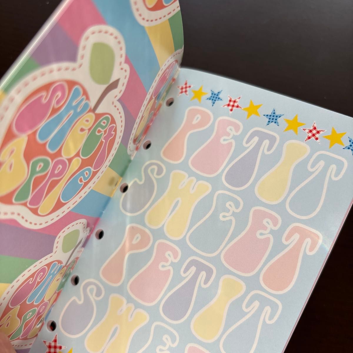 平成レトロ シールブック 6穴 パンダとリンゴ スイートアップル 2冊