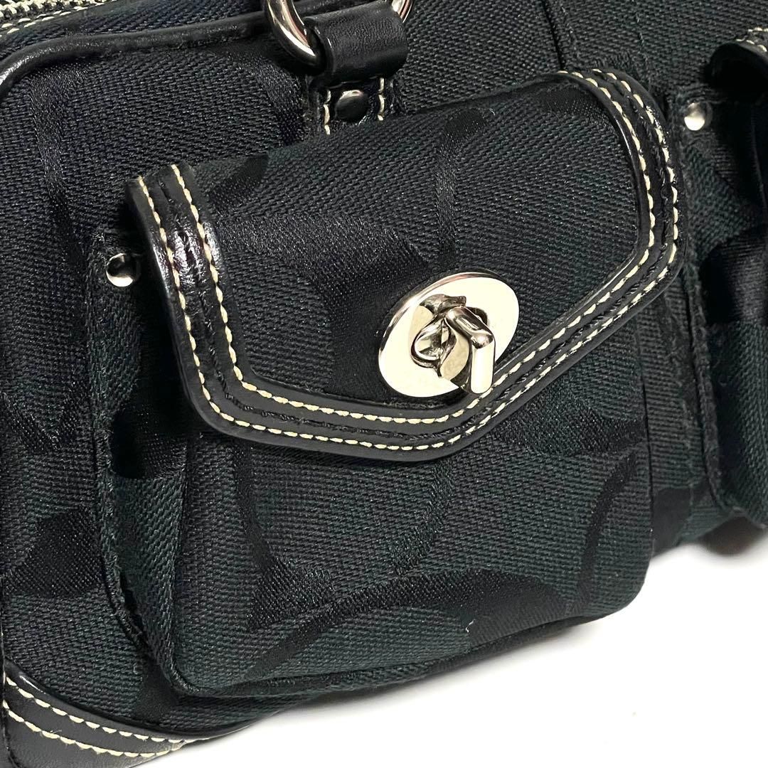 極美品COACH レガシー ミニボストンバッグ 黒 ターンロック 6231