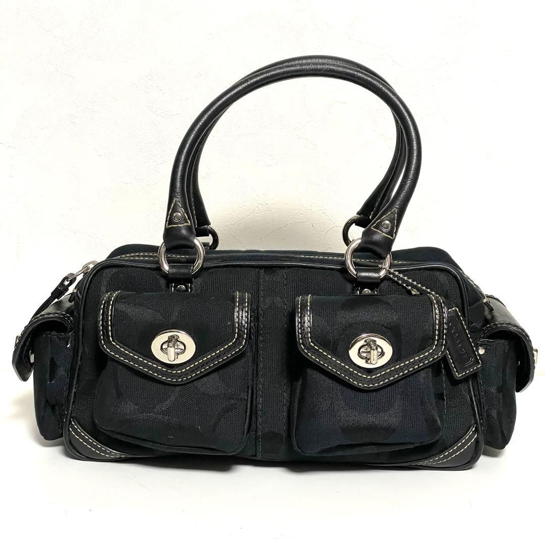 極美品COACH レガシー ミニボストンバッグ 黒 ターンロック 6231