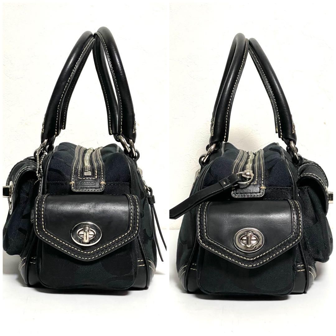 極美品COACH レガシー ミニボストンバッグ 黒 ターンロック 6231