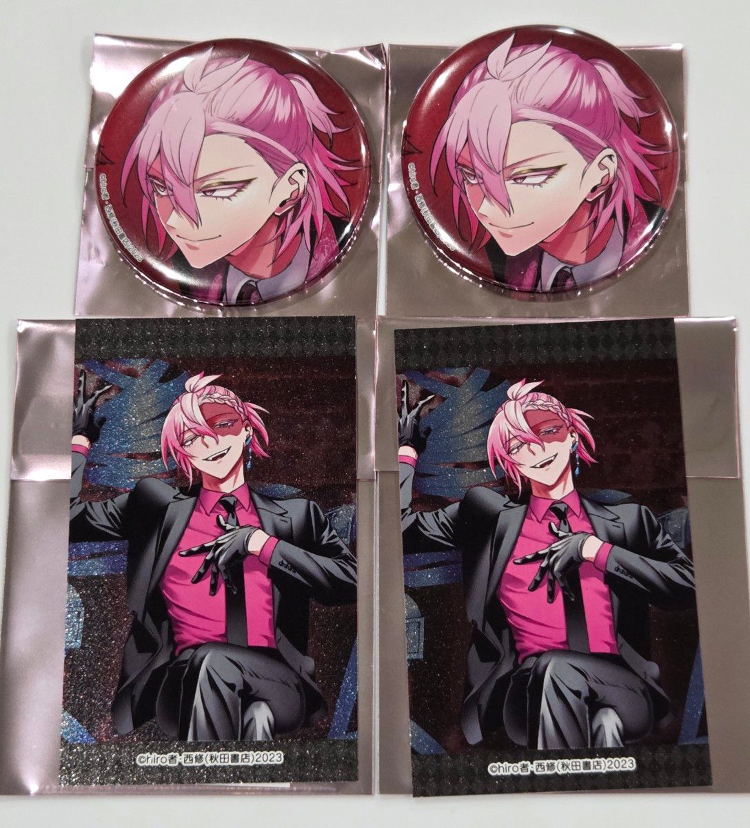 アリス 缶バッジ グリッターカード 4点セット 魔入りました 入間くん