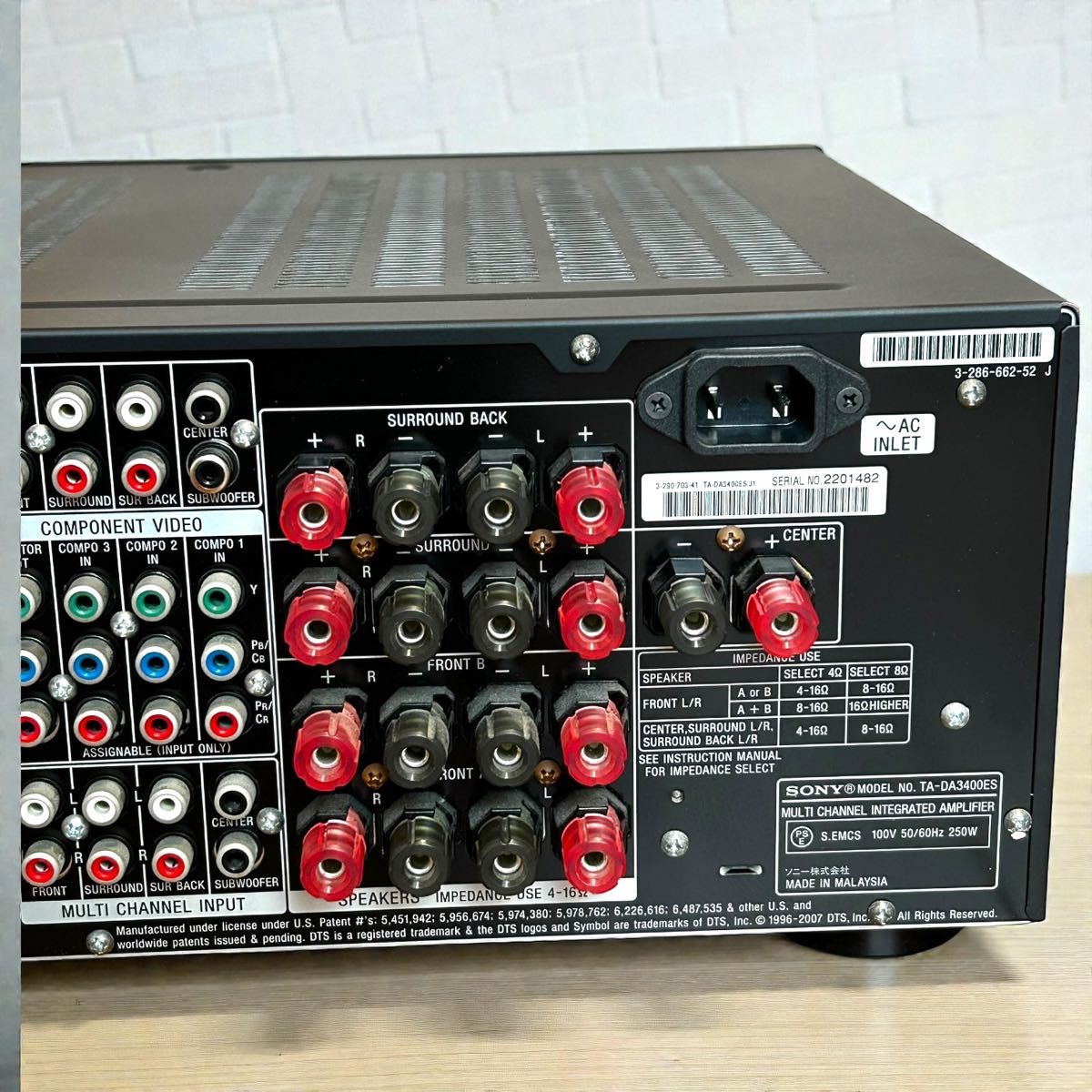 美品 元箱付き 稀少 SONY TA-DA3400ES マルチチャンネル アンプ ソニー