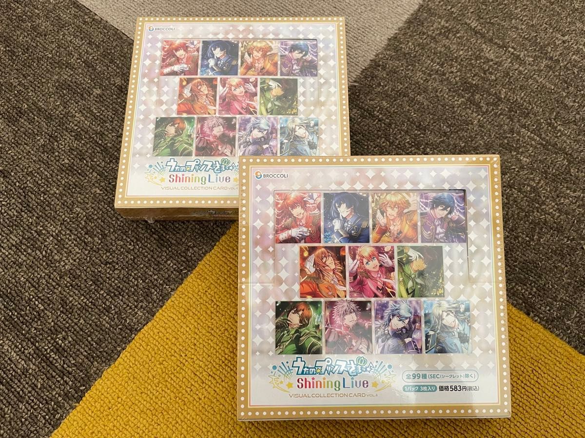 新品未開封】うたプリ シャニライ ビジュコレ カード Vol 4 BOX 2箱