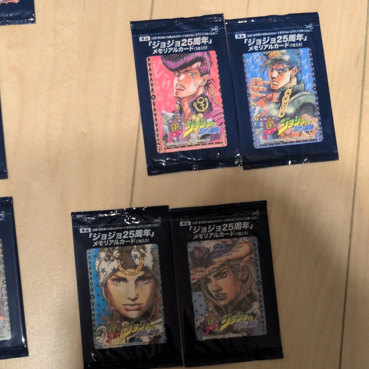 未開封】ジョジの奇妙な冒険 25周年 メモリアルカード 19種 未開封