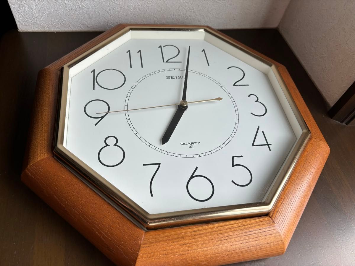 昭和レトロSEIKO木枠壁掛け時計SB413B八角形｜Yahoo!フリマ（旧PayPay