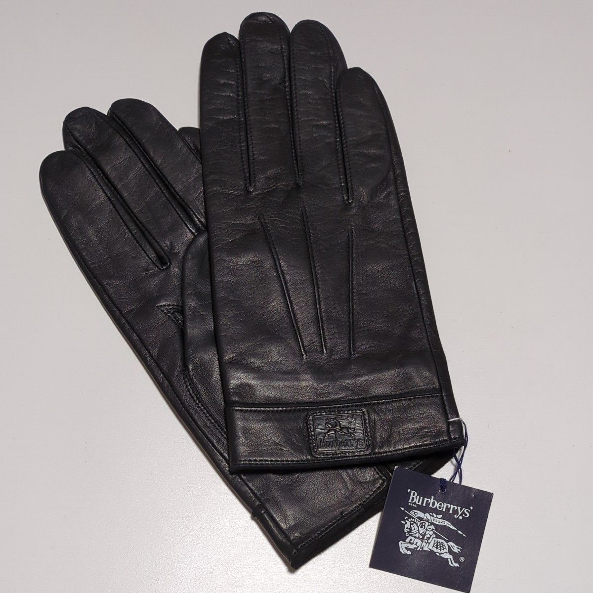 未使用 BURBERRY'S バーバリーズ レザーグローブ 手袋 羊革 カシミヤ裏