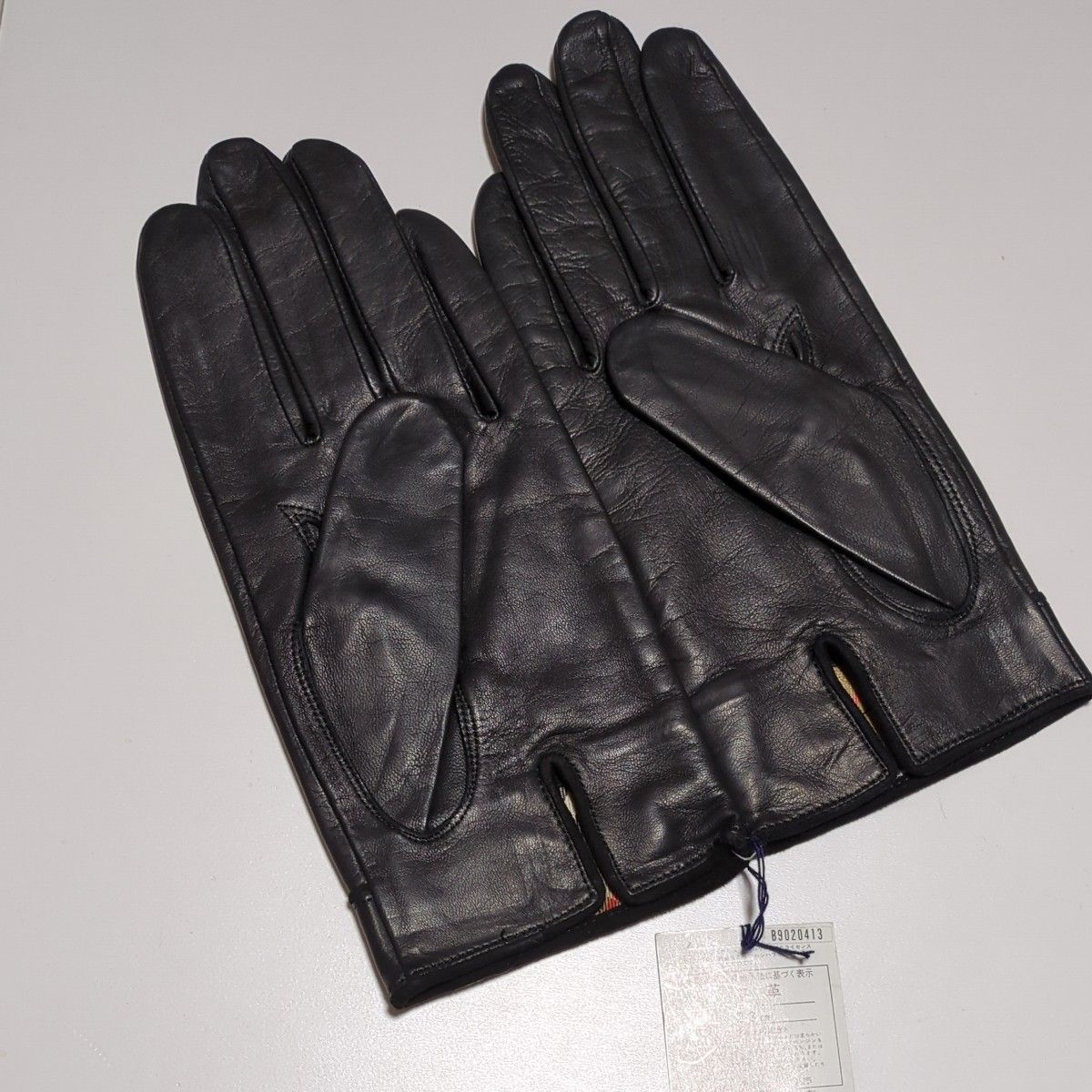 未使用 BURBERRY'S バーバリーズ レザーグローブ 手袋 羊革 カシミヤ裏