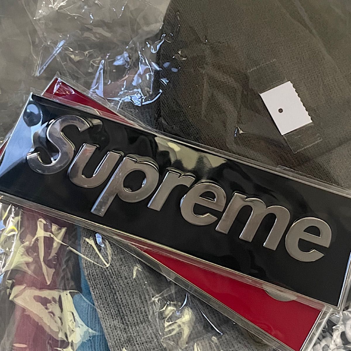 店舗購入 supreme Box Logo Car Emblem 黒 カーエンブレム
