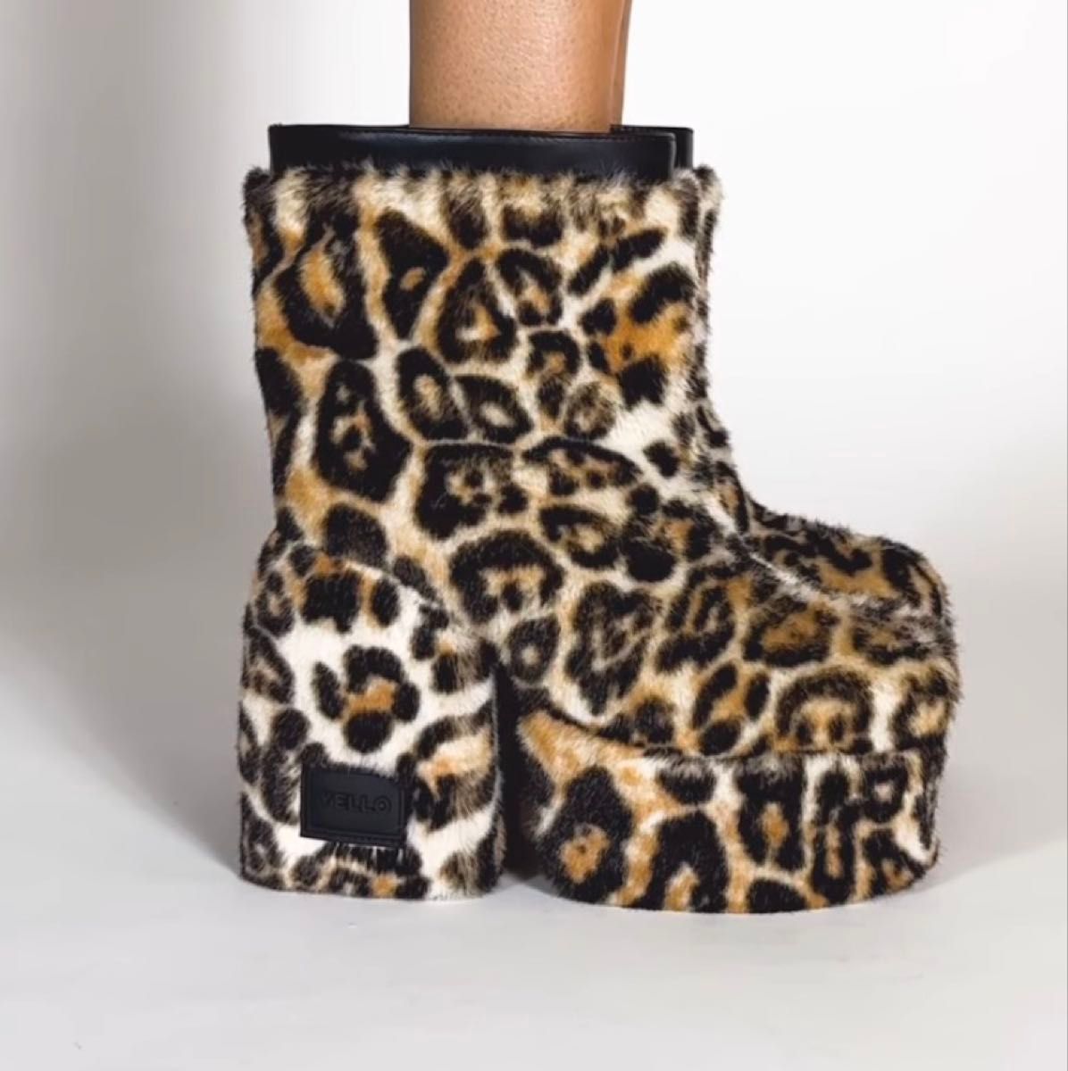 YELLO MINKY SHORT BOOTS レオパード 厚底 ブーツ｜Yahoo!フリマ（旧