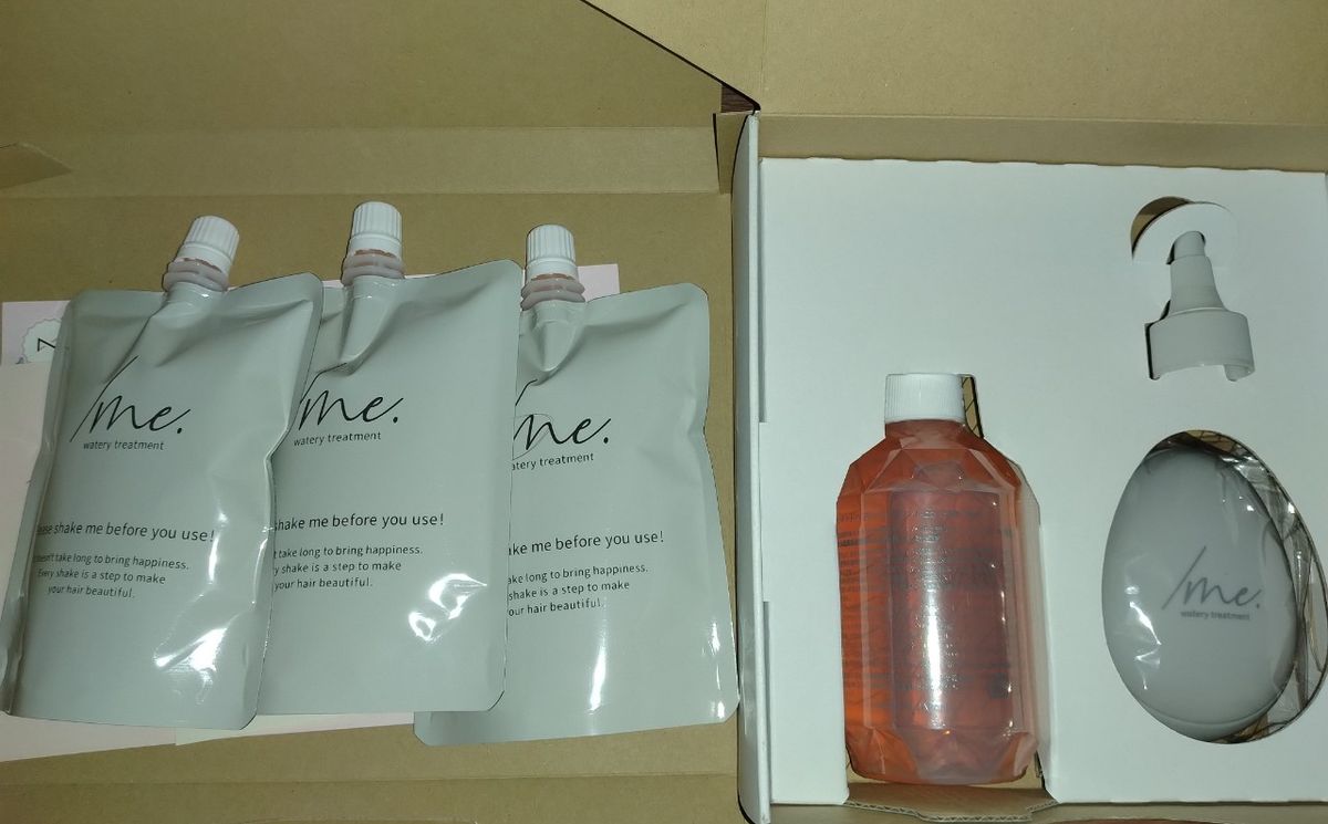 シェイクミー リキッドヘアトリートメントbz 本体 詰替3本 ヘアブラシ