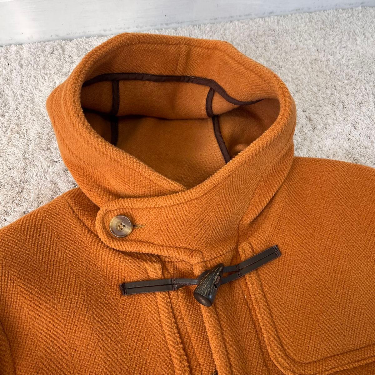 希少カラー【英国製】MOORBROOK ムーアブルック ヘリンボーン ダッフル