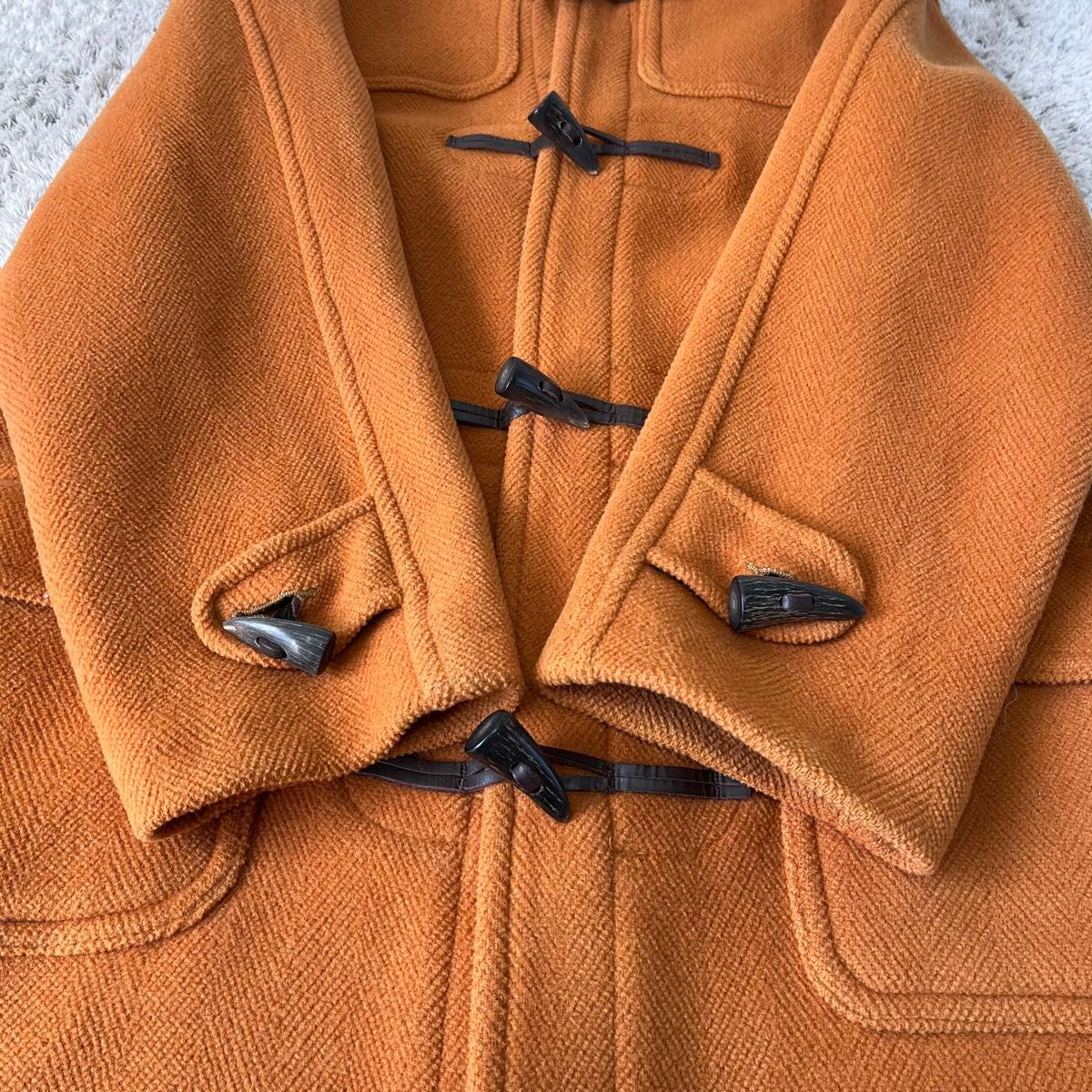 希少カラー【英国製】MOORBROOK ムーアブルック ヘリンボーン ダッフル