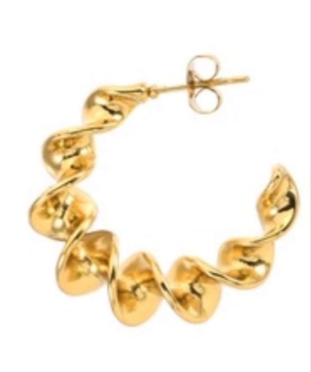 常田大希 着用風 ゴールド スパイラル フープピアス｜Yahoo!フリマ（旧