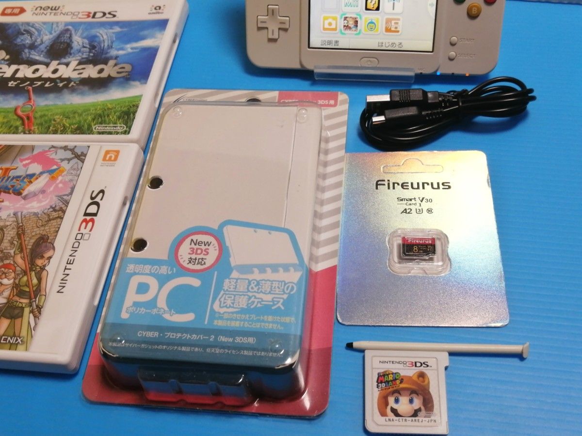 動作良好 Newニンテンドー3DS 本体 + SDカード + USB充電ケーブル +