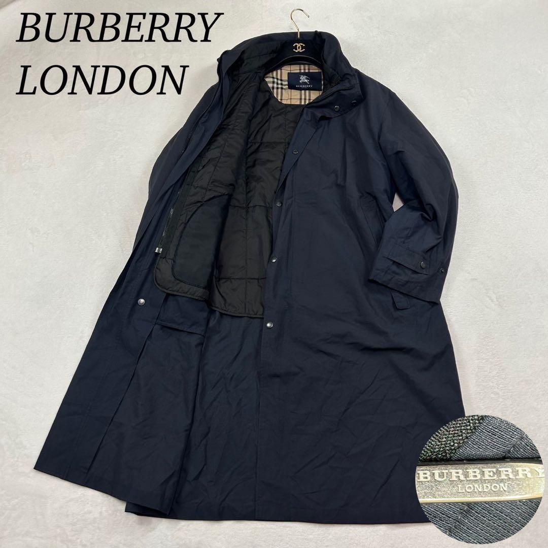 最終値引き BURBERRY LONDON ネイビーコート サイズM Burberry LONDON
