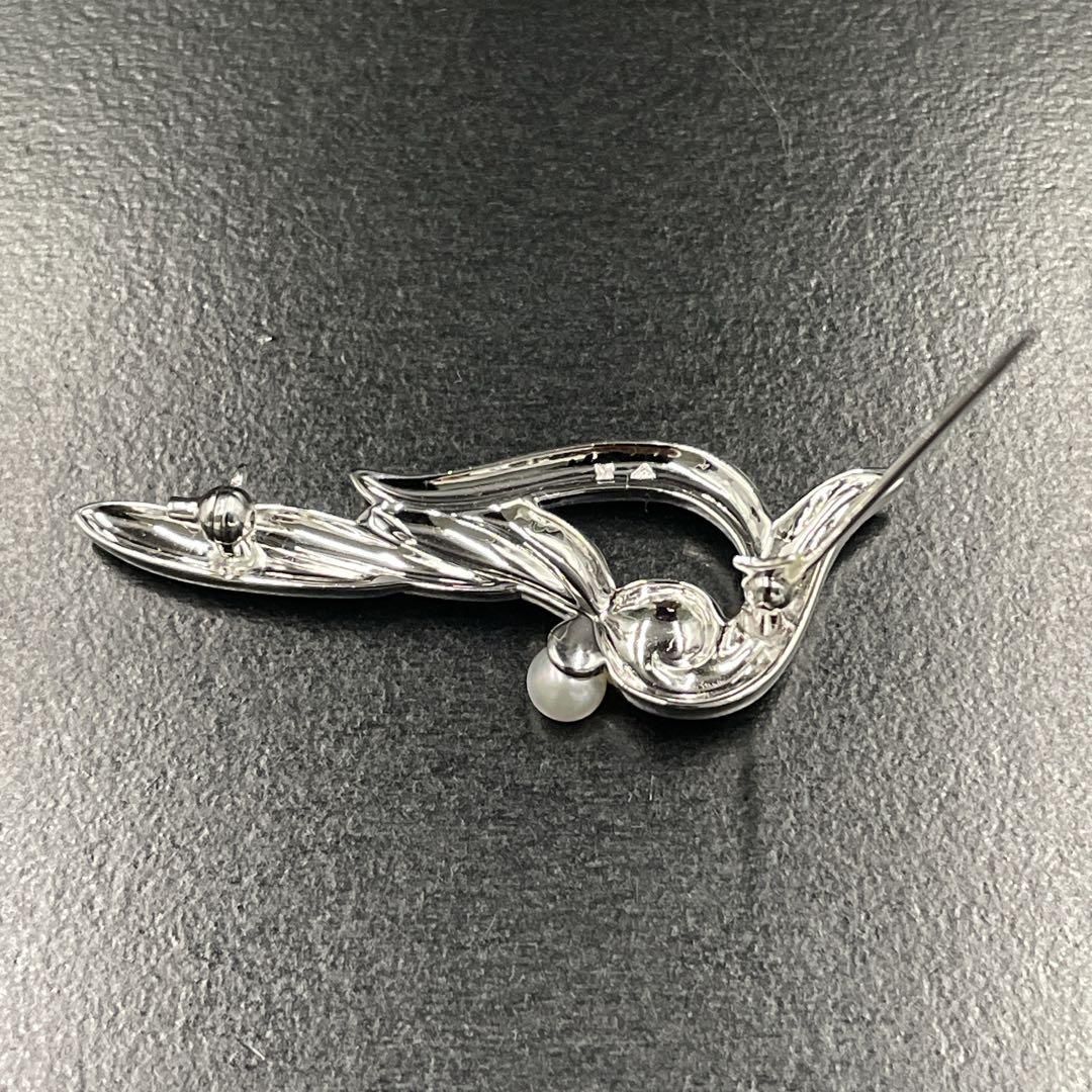 MIKIMOTO パール ブローチ コサージュ あこや真珠 4ミリ MS刻印