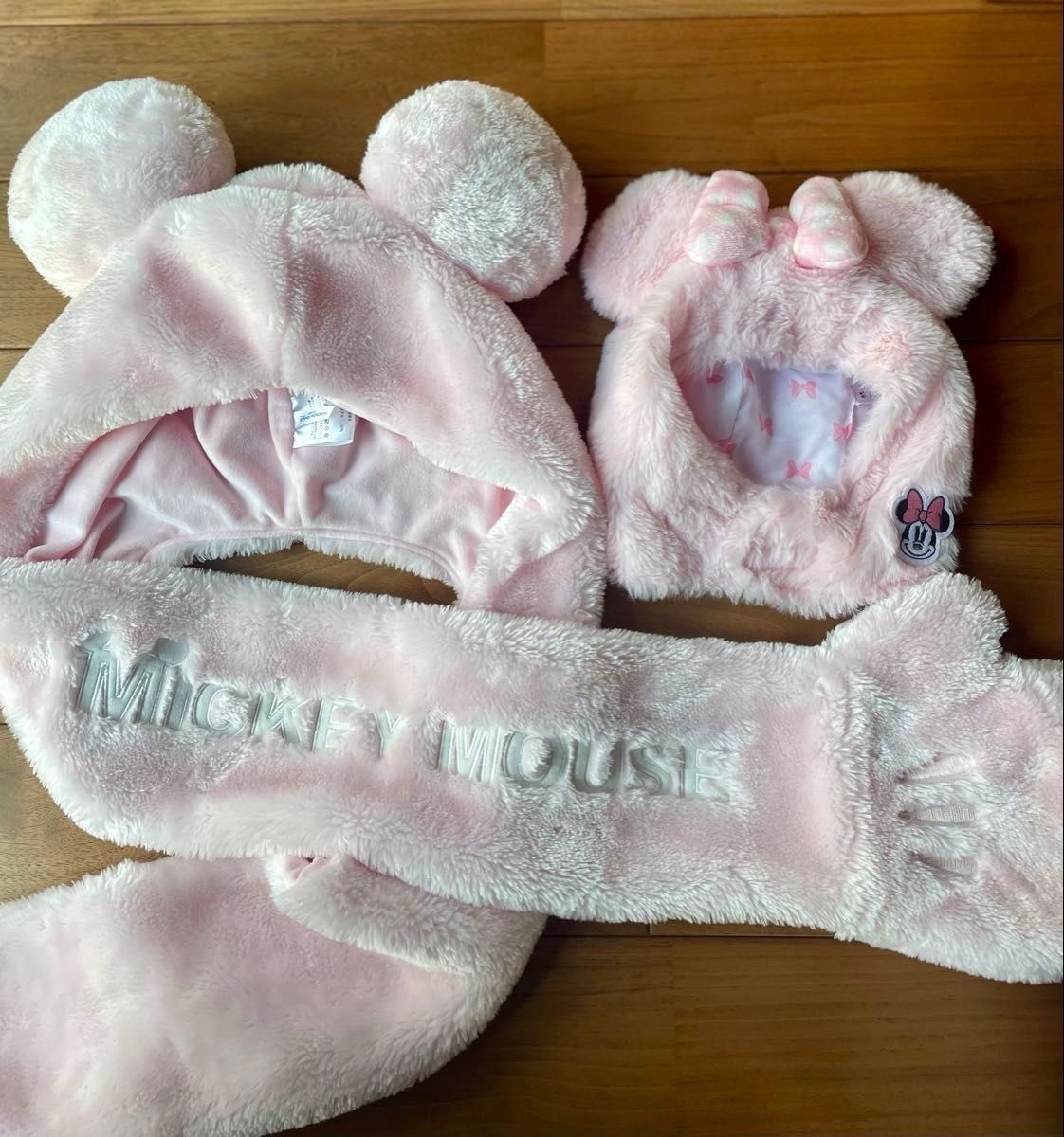 ディズニーリゾート フード付きマフラー 大人用 子供用 ミニー ファン