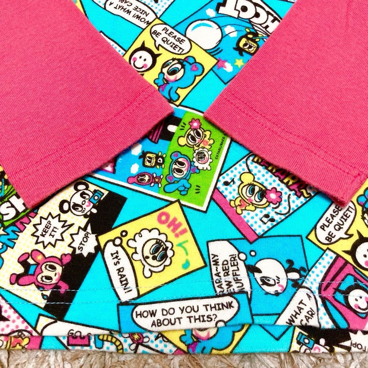 美品】エンジェルブルー 150 長袖Tシャツ ナカムラくん総柄レア ロンT