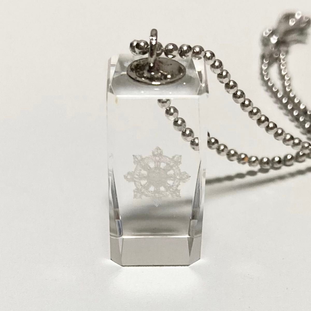 真如苑 仏法輪 クリスタルガラス 3Dシルバー ネックレス ペンダント