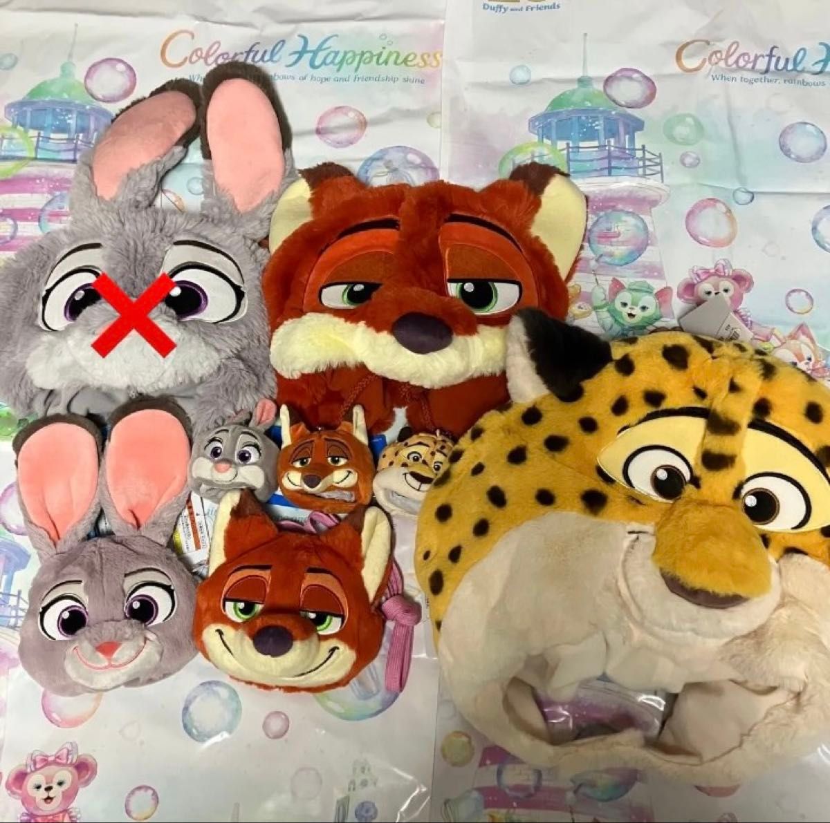 ディズニー ズートピア ファンキャップ ショルダーバッグ キーチェーン